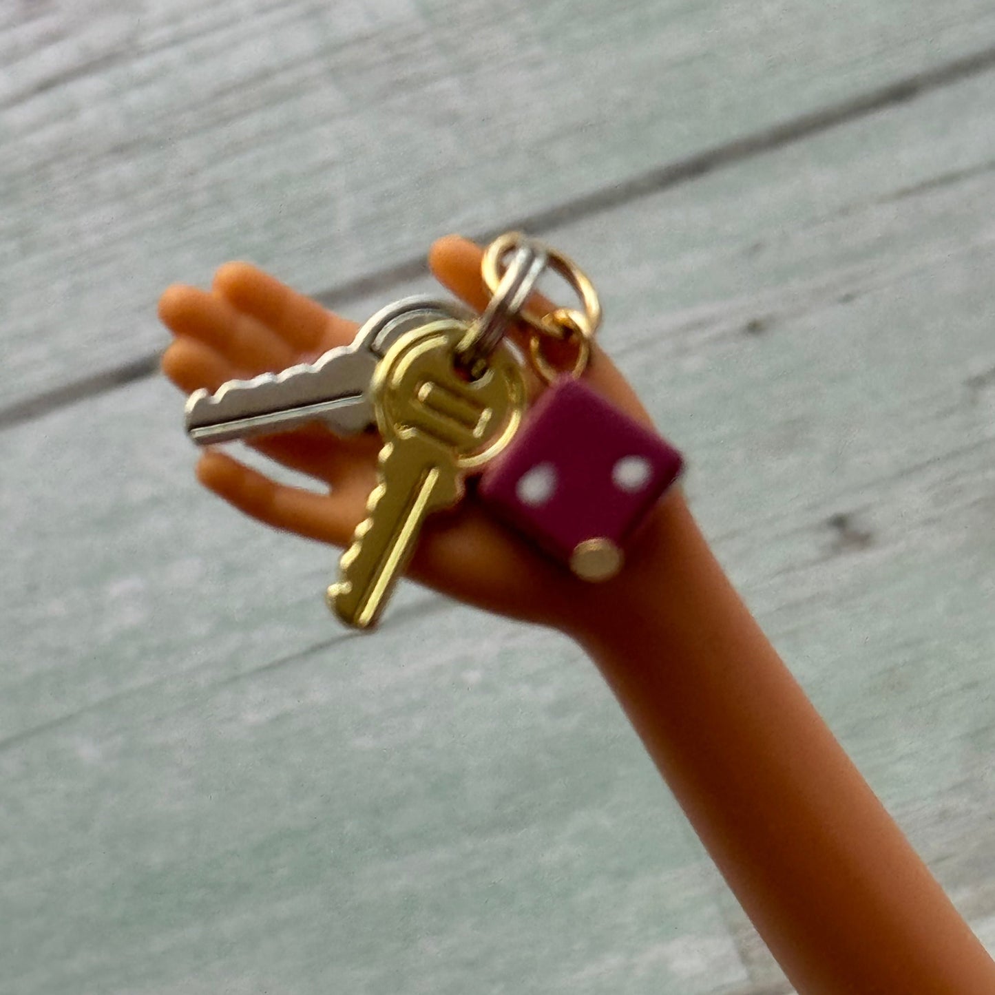 1:6 Scale Doll Keychain, Dice