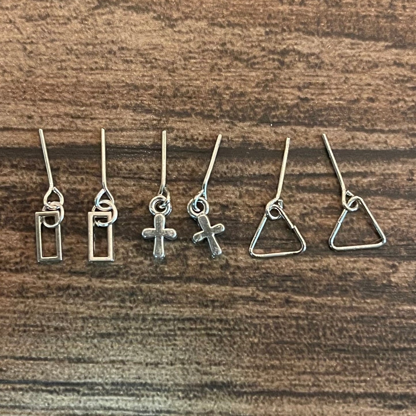 1:6 Scale Doll Earrings. Silver Choice