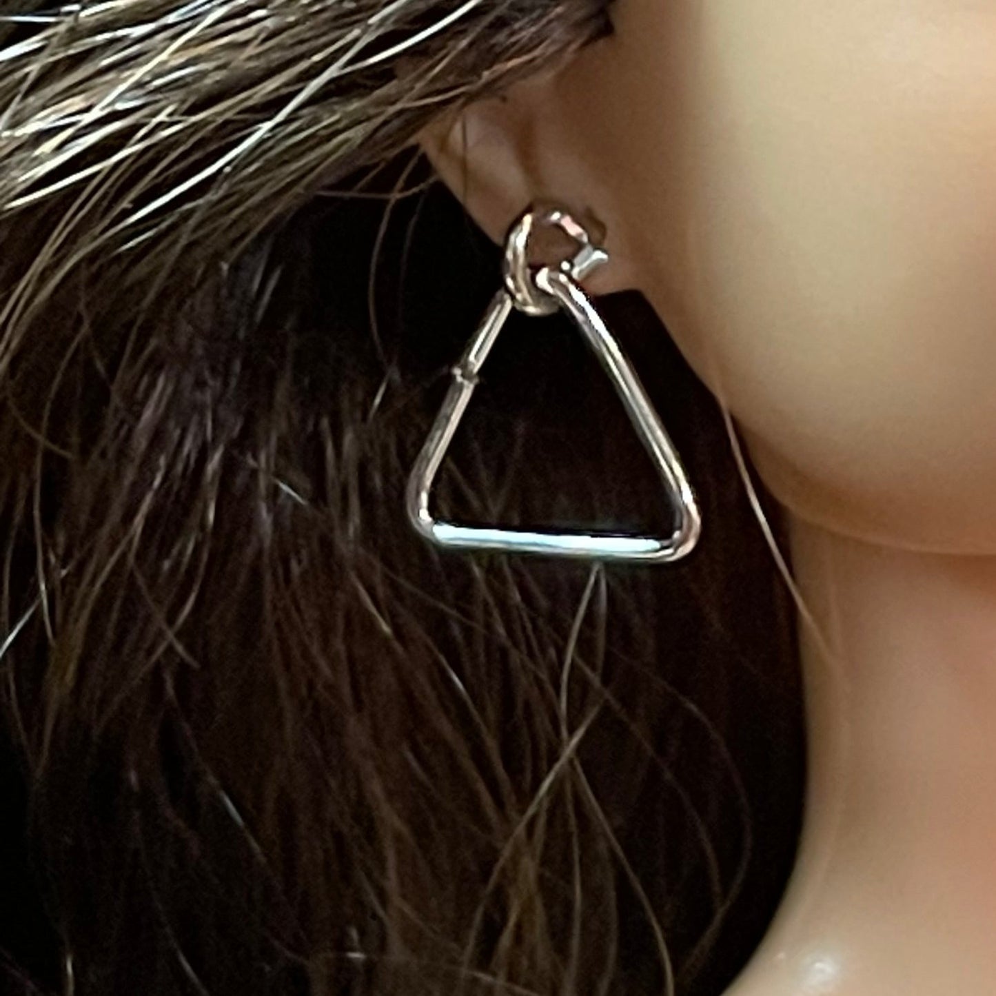 1:6 Scale Doll Earrings. Silver Choice