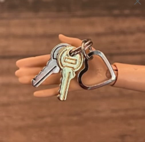 1:6 Scale Heart Keychain