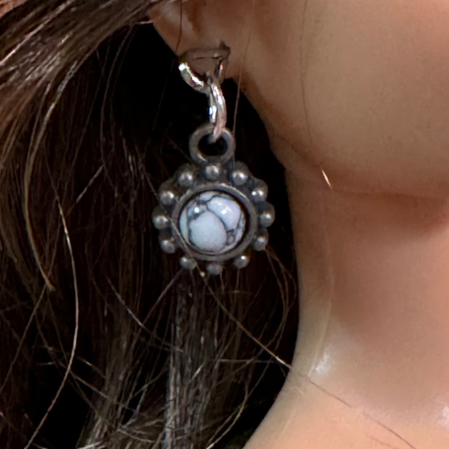 1:6 Scale Earrings. Choice Stone