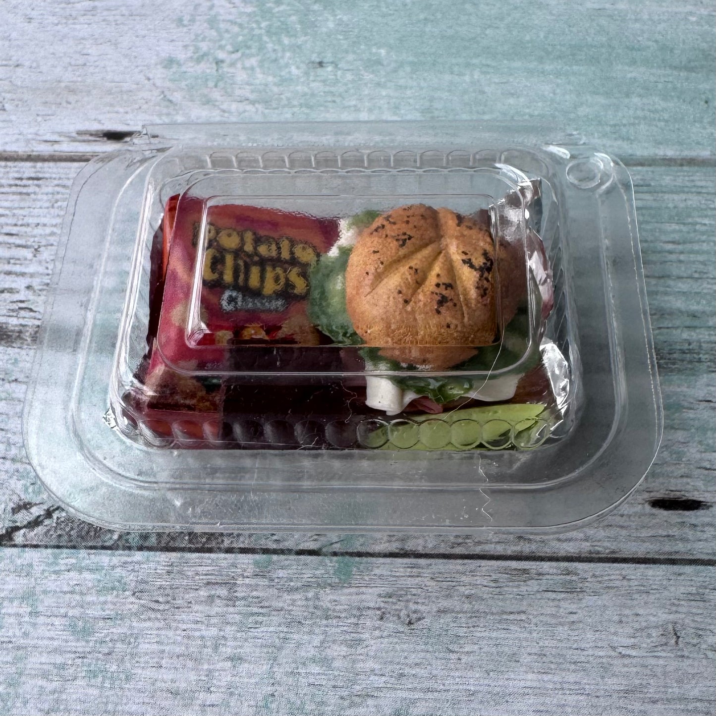 1:6 Scale Deli Boxed Lunch Ham and Turkey on Poppy Seed Bun