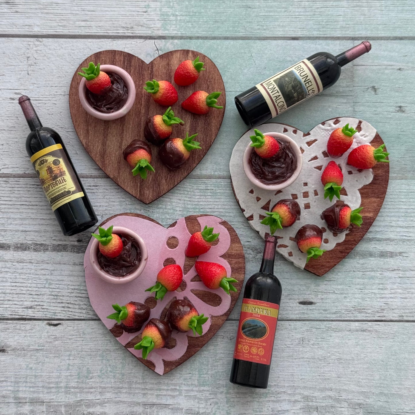 1:6 Scale Chocolate Covered Strawberries