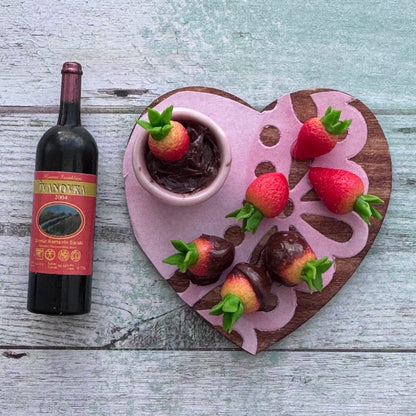 1:6 Scale Chocolate Covered Strawberries