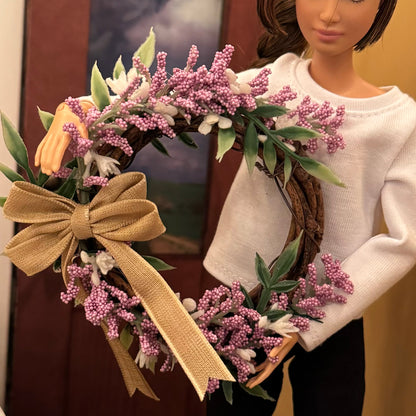 1:6 Scale Wreath. Purple Spring