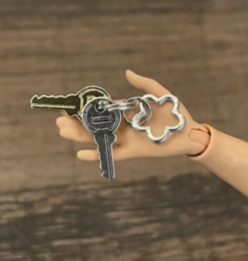 1:6 Scale Flower Doll Keychain