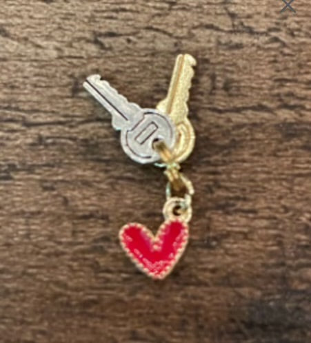 1:6 Scale Red Heart Doll Keychain